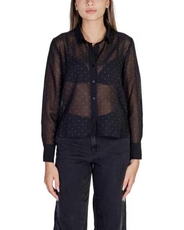 JACQUELINE DE YONG CHEMISE DE 15337013 NOIRE À POIS BLACK