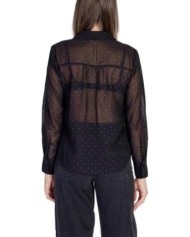 JACQUELINE DE YONG CHEMISE DE 15337013 NOIRE À POIS BLACK