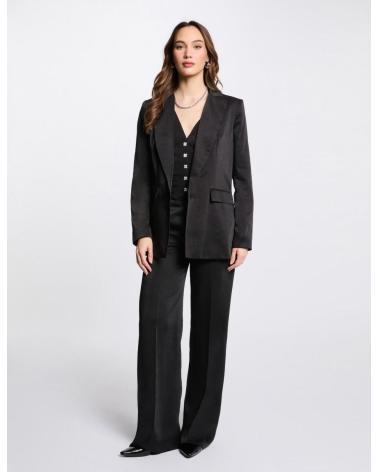 BLAZER DE CAMURÇA SINTÉTICA MORGAN MODELO 251-VTEO F PRETO NEGRO