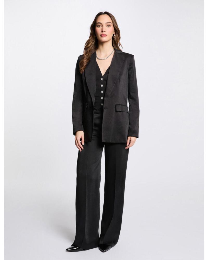 BLAZER DE CAMURÇA SINTÉTICA MORGAN MODELO 251-VTEO F PRETO NEGRO