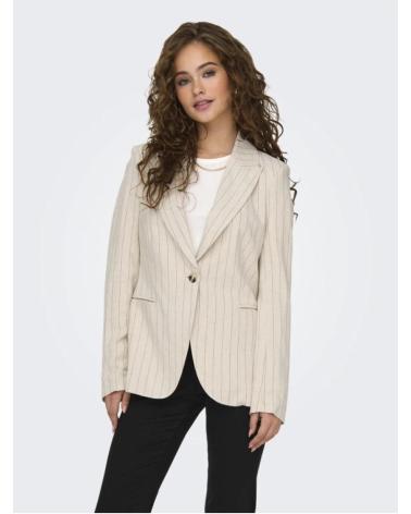 BLAZER DE LINHO ONLY 15318499 BEGE BEIGE