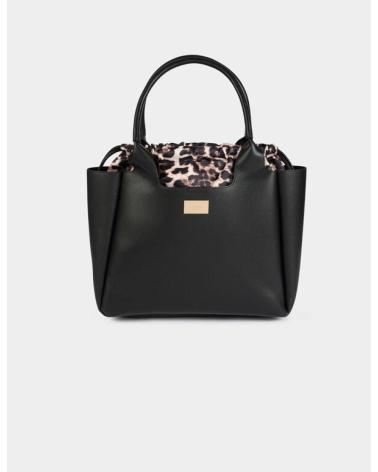 MORGAN 252-2CASTLE SHOPPER-TASCHE SCHWARZ MIT GEMUSTERTEM INNENFUTTER DEFAULT TITLE