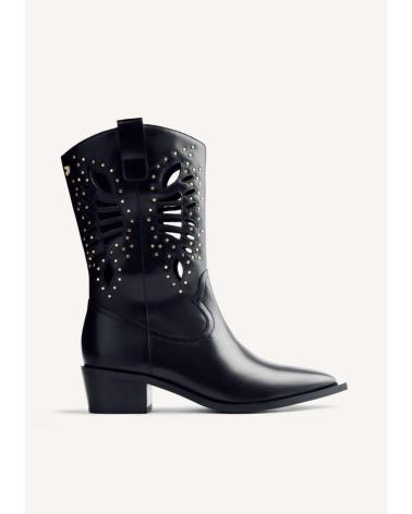 BOTTES COWBOY EN CUIR AVEC CLOUS GIOSEPPO TAKABA 76195 NOIR NEGRO