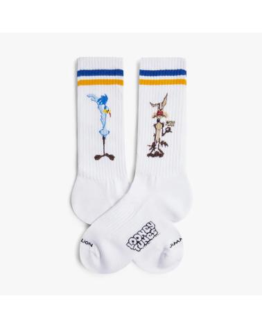 MEIAS JIMMY LION ATHLETIC ROAD RUNNER BRANCAS BLANCO