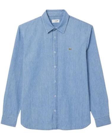 LACOSTE CAMISA DENI CORTE REGULAR CH9084 CELESTE