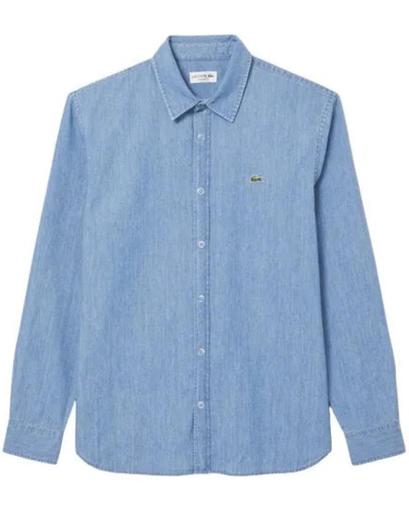 LACOSTE CAMISA DENI CORTE REGULAR CH9084 CELESTE