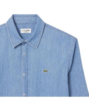 LACOSTE CAMISA DENI CORTE REGULAR CH9084 CELESTE