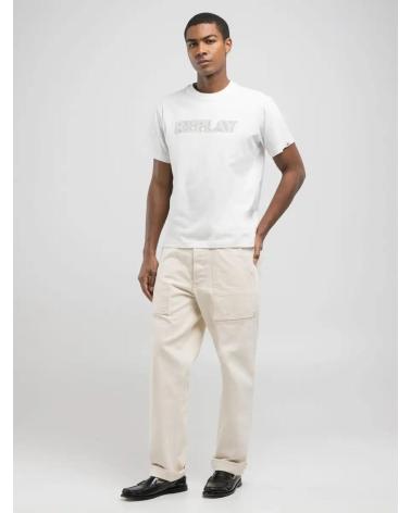 REPLAY CAMISETA HOMBRE LOGO M3059 BLANCO