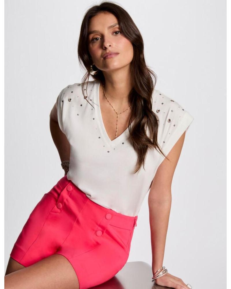 MORGAN CAMISETA MANGA CORTA MUJER 252-DCLO BLANCO