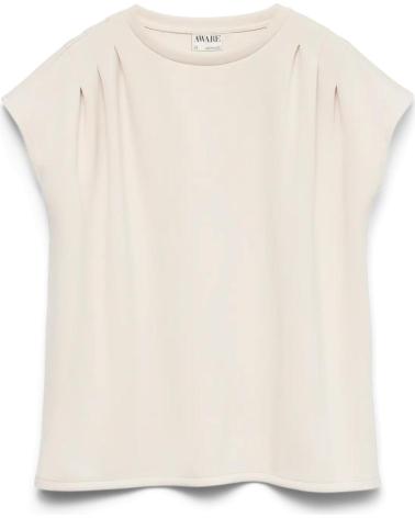 ONLY CAMISETA MUJER MANGA CORTA 10339407 BEIGE
