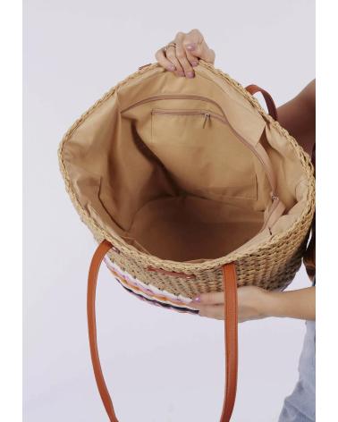 PANIER GIOSEPPO EN RAPHIA MULTICOLORE MODÈLE 68375 DEFAULT TITLE