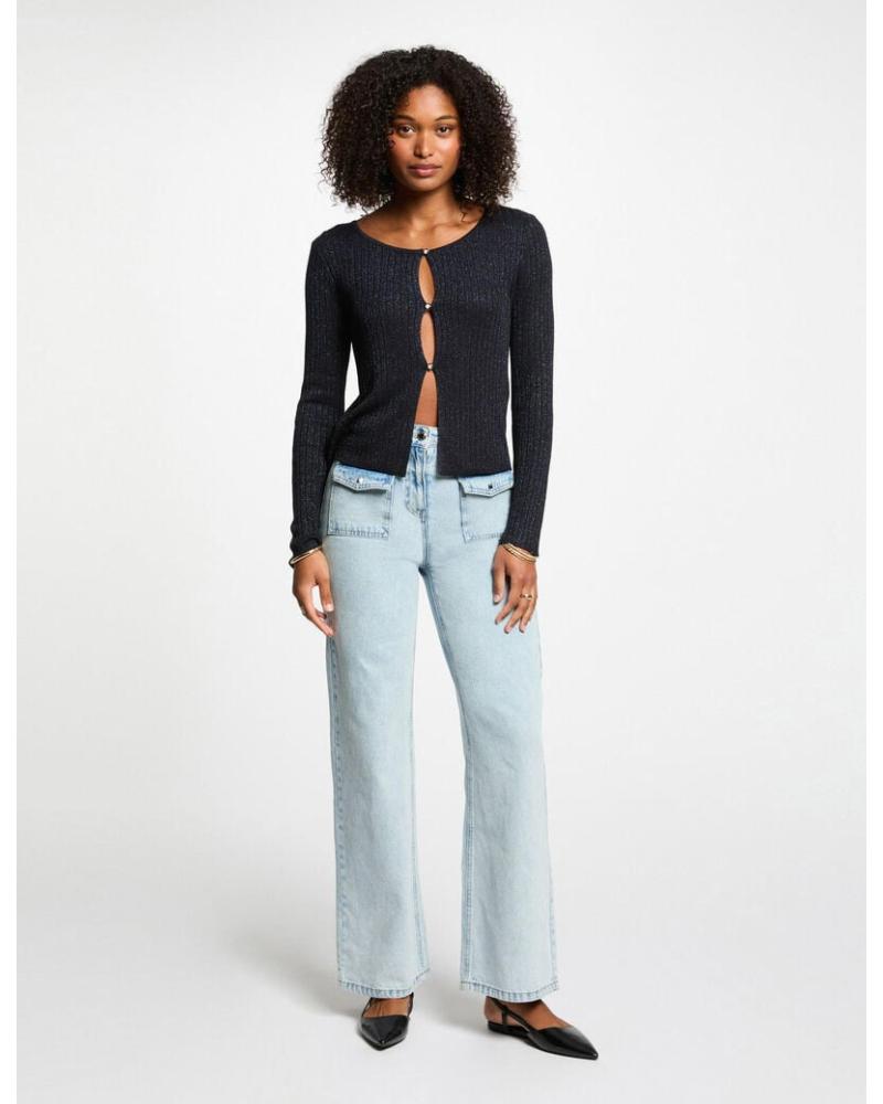 MORGAN MIZOR 252 LANGARM-CARDIGAN SCHWARZ NEGRO