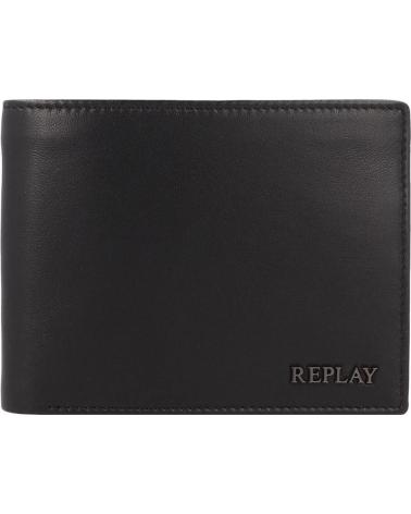 REPLAY LEDERGELDBÖRSE FM5334 SCHWARZ NEGRO