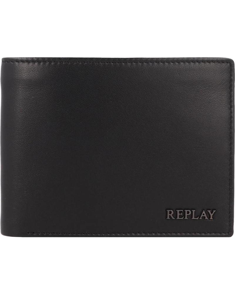 REPLAY LEDERGELDBÖRSE FM5334 SCHWARZ NEGRO