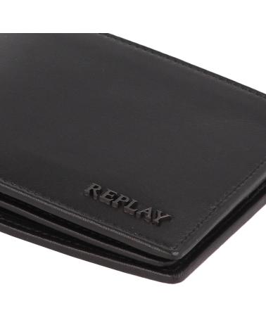 REPLAY LEDERGELDBÖRSE FM5334 SCHWARZ NEGRO
