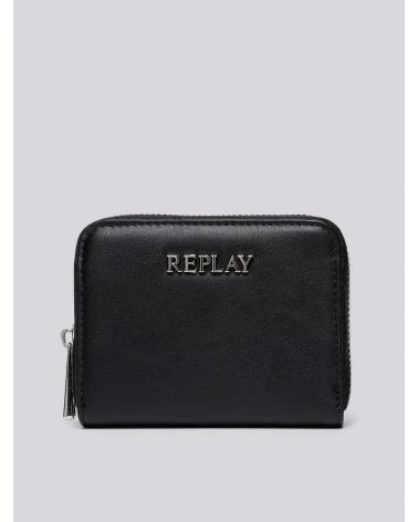 REPLAY KLEINE GELDBÖRSE MIT REISSVERSCHLUSS FW5342 SCHWARZ NEGRO