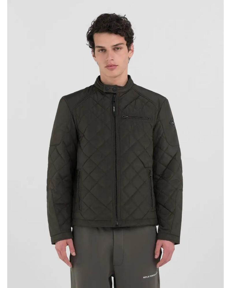 REPLAY GESTEPPTE JACKE MIT DURCHGEHENDEM REISSVERSCHLUSS M8000 GRÜN VERDE