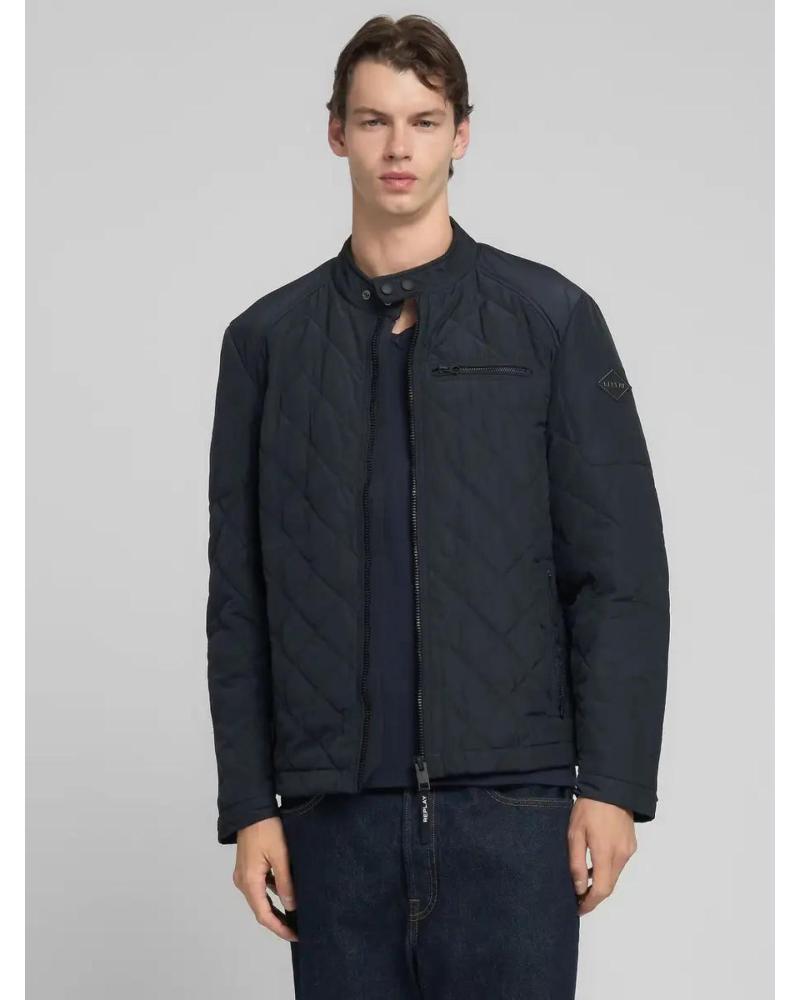 REPLAY GESTEPPTE JACKE MIT DURCHGEHENDEM REISSVERSCHLUSS M8000 SCHWARZ NEGRO