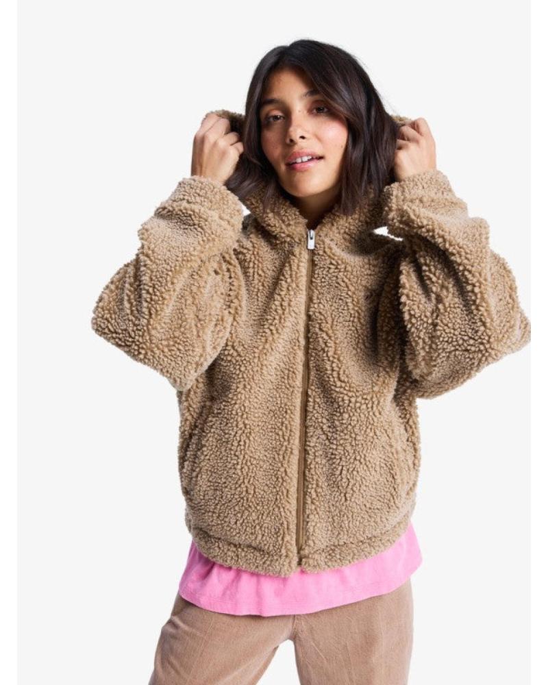 ROXY ROSY ERJPF03227 CHAQUETA TIPO PELUCHE CAQUI CAQUI