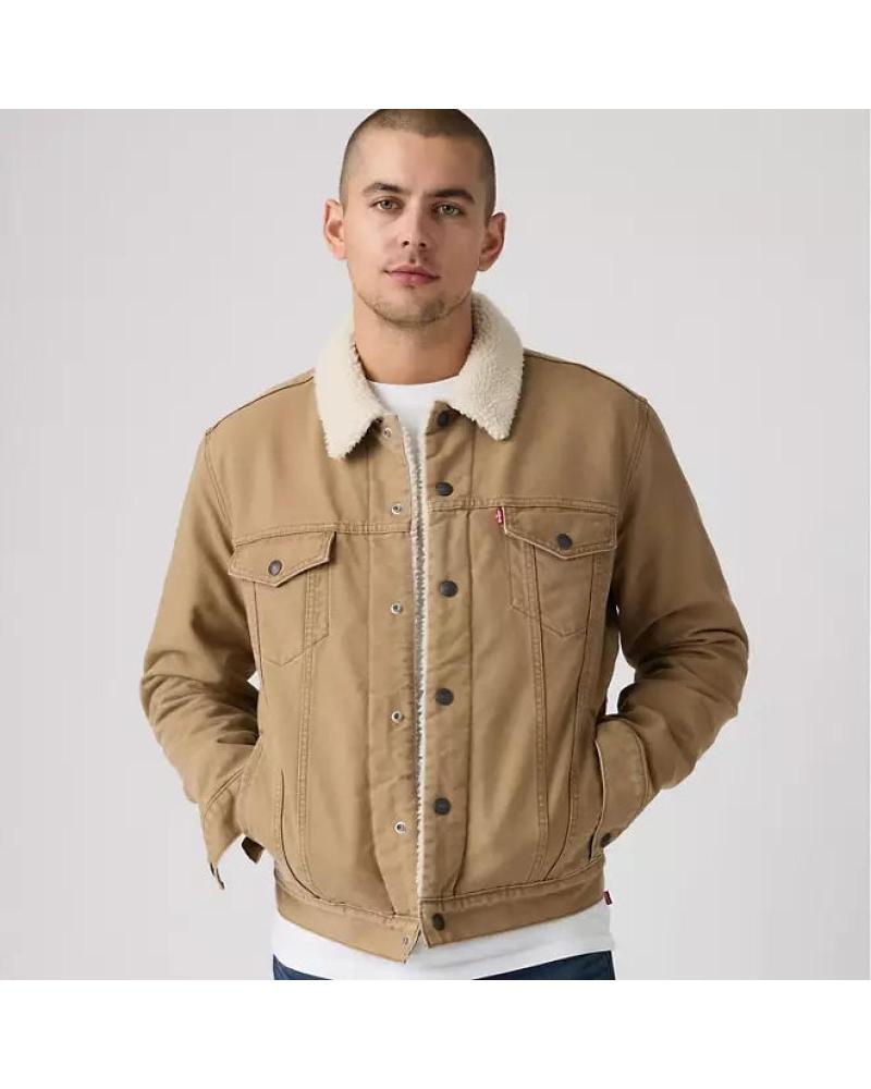 LEVI'S JEANSJACKE 163650305 BEIGE MIT SHERPA-FUTTER BEIGE