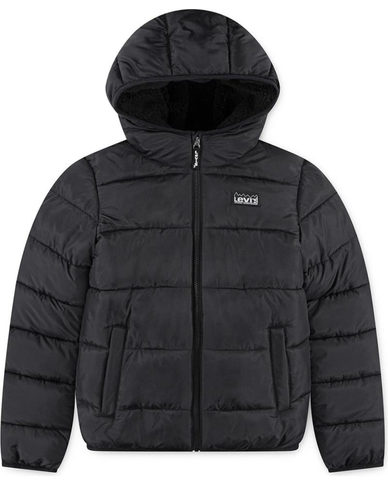 LEVI'S HOODED PADDED JACKET 8EN628-023 BLACK NEGRO