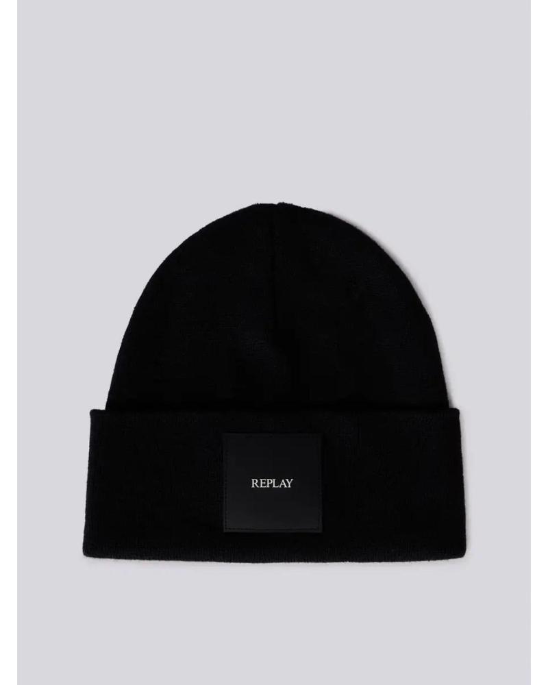 BONNET REPLAY AX4167 NOIR AVEC PATCH LOGO DEFAULT TITLE