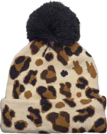 BONNET VANS OFF THE WALL VN000J4ZDAB1 À POMPON, IMPRIMÉ LÉOPARD AZUL