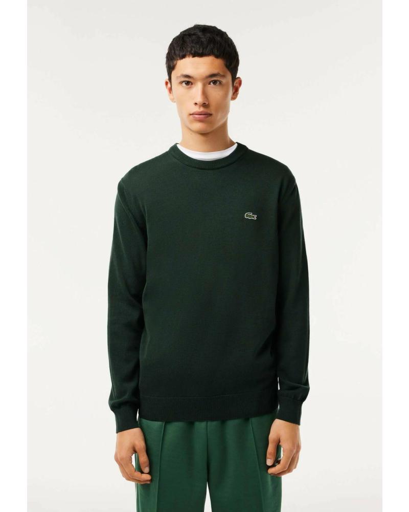 PULL EN MAILLE LACOSTE AH1985 VERT VERDE