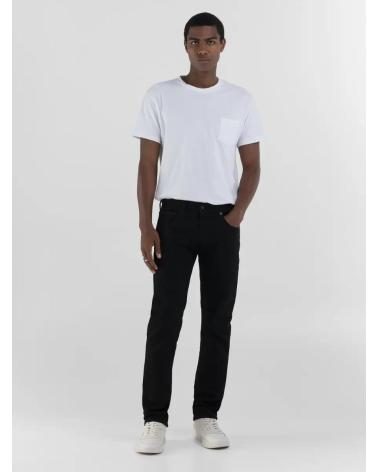 REPLAY PANTALON TEJANO CORTE RECTO HOMBRE MA972Z NEGRO