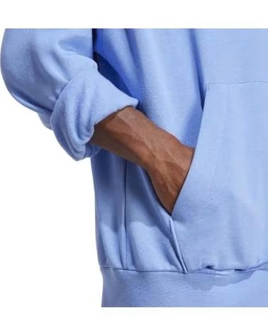 FELPA CON CAPPUCCIO ADIDAS ESSENTIALS JX3312 DA UOMO BLU