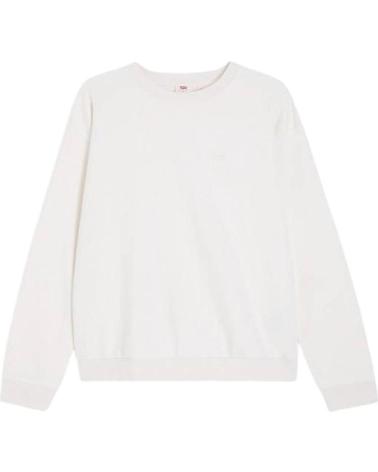 SUDADERA LEVIS PARA MUJER RELAXED FIT BLANCA BLANCO