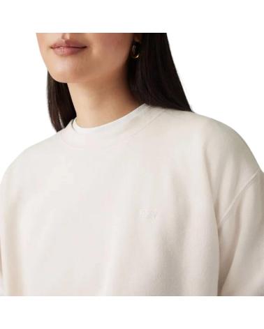SUDADERA LEVIS PARA MUJER RELAXED FIT BLANCA BLANCO