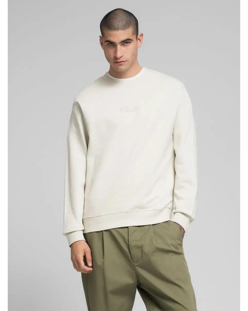 REPLAY SUDADERA HOMBRE CUELLO REDONDO M3187 BEIGE