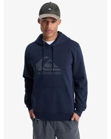 QUICKSILVER FELPA CON CAPPUCCIO EQYFT05053 LOGO STAMPATO AZUL MARINO