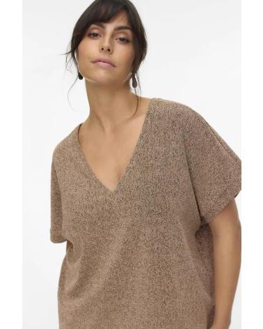 VERO MODA TOP BRILLO CUELLO EN V 10338179 VISON