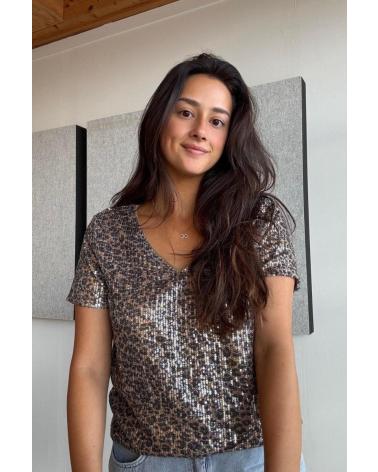 VERO MODA TOP MUJER HANYA V-NECK 10337843 MARRóN