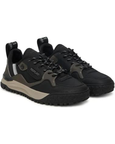 REPLAY ZAPATILLAS HOMBRE GMSF7 NEGRO