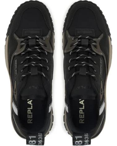 REPLAY ZAPATILLAS HOMBRE GMSF7 NEGRO