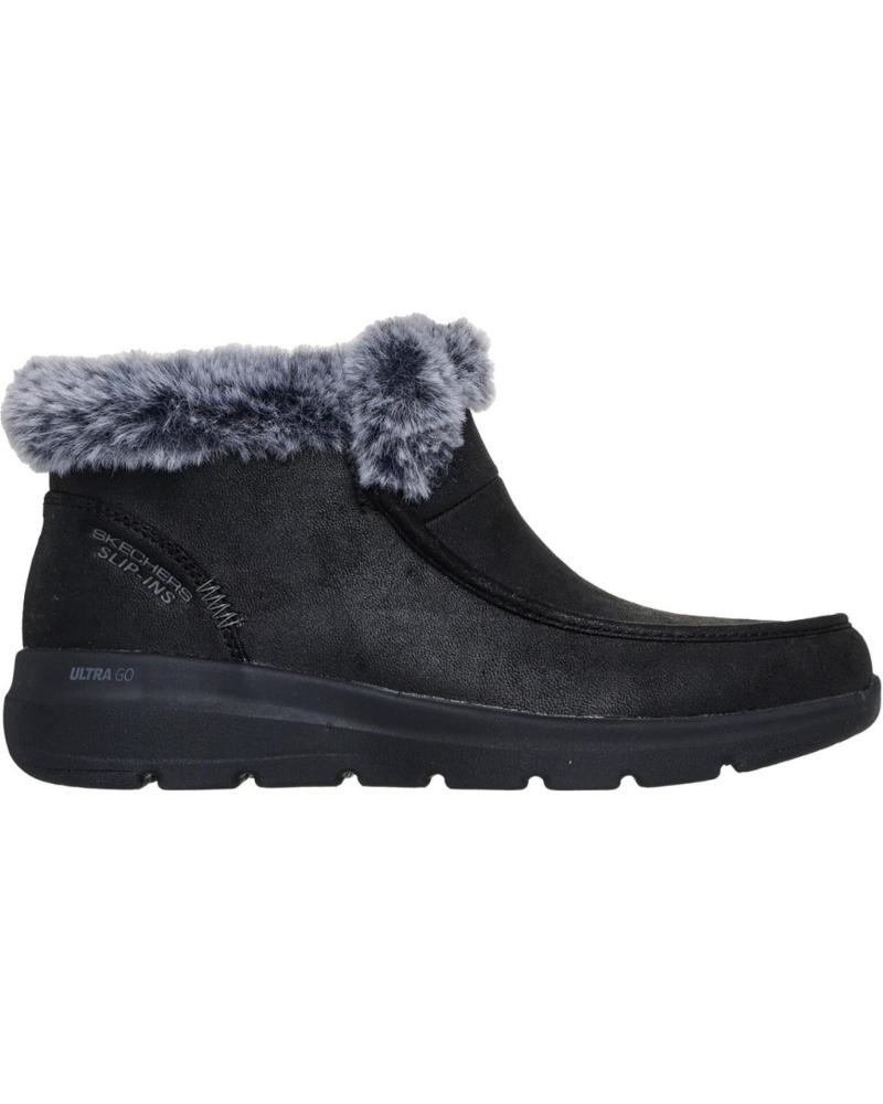 SKECHERS SLIP-INS GLACIAL ULTRA COZY GETAWAY NEGRO