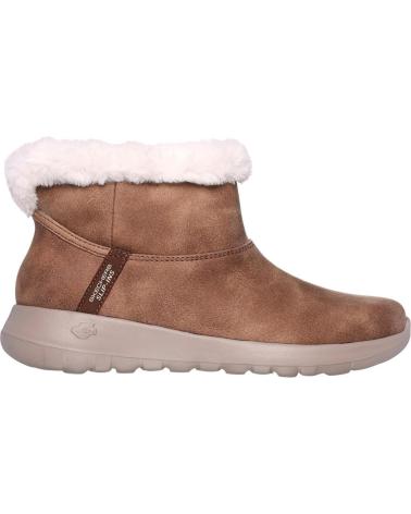 SKECHERS SLIP-INS ON-THE-GO JOY COZY DREAM STIEFELETTEN CAMEL BRAUN MARRON