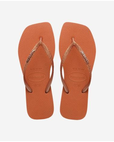 HAVAIANAS MUJER CHANCLAS S SQUARE GLT FC CERRADO ORANGE VARIOS COLORES