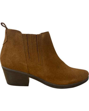 BRYAN STEPWISE BROWN LEATHER WESTERN ANKLE BOOT MARRóN