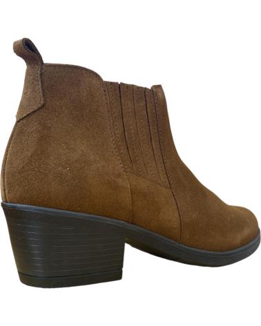 BRYAN STEPWISE BROWN LEATHER WESTERN ANKLE BOOT MARRóN