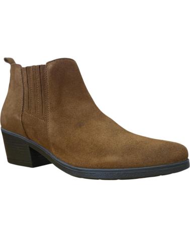 BRYAN STEPWISE BROWN LEATHER WESTERN ANKLE BOOT MARRóN