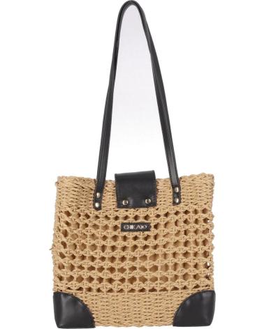 BORSA TOTE CHIKA10 RAFFIA 01 IN RAFIA NERA NEGRO-BLACK