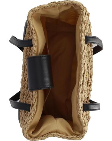 BORSA TOTE CHIKA10 RAFFIA 01 IN RAFIA NERA NEGRO-BLACK