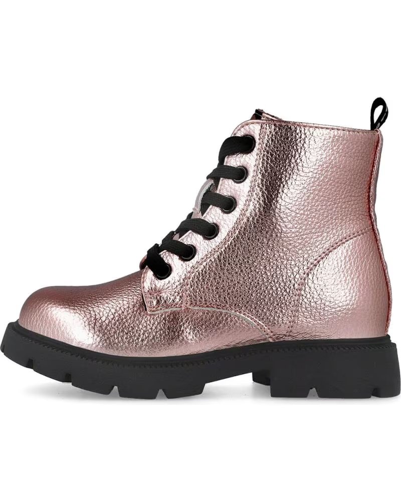 GARVALIN BOTA BASICA NINA 251560-C032 ROSA METALICO CON CIERRE LATERA
