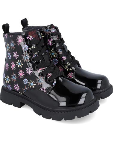 GARVALIN BOTAS PARA NINA 251561 ESTAMPADO CHAROL NEGROA054