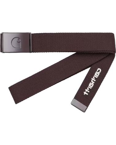 CARHARTT WIP CINTURON C-LOGO BELT TONAL MARRON PALISANDER WHITE NAN