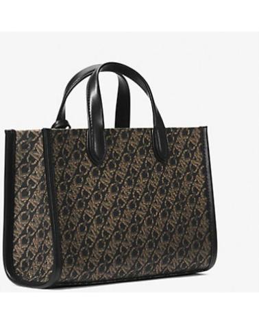 MICHAEL KORS GIGI MONOGRAM BLKGOLD TOTE BAG BLKGOLD